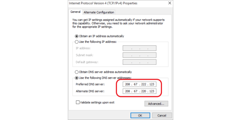 porn blocking dns